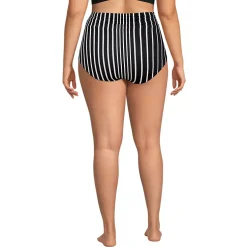 Women's Ruched High Waisted Full Coverage Bikini Bottoms