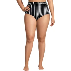 Women's Ruched High Waisted Full Coverage Bikini Bottoms