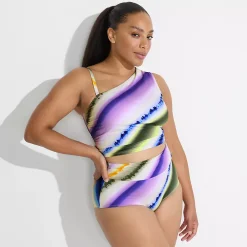 Women's Ruched High Waisted Full Coverage Bikini Bottoms