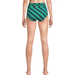 Women's Ruched High Waisted Full Coverage Bikini Bottoms