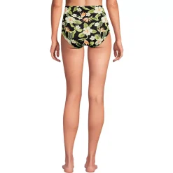 Women's Ruched High Waisted Full Coverage Bikini Bottoms