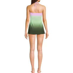 Women's Ruched Multi-Way Mini Swim Dress Swimsuit