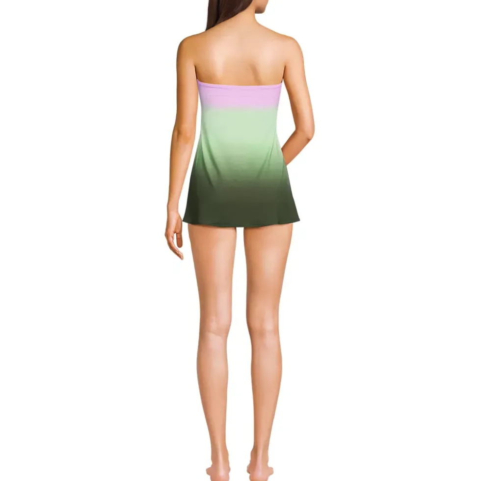 Women's Ruched Multi-Way Mini Swim Dress Swimsuit