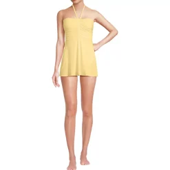 Women's Ruched Multi-Way Mini Swim Dress Swimsuit