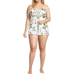 Women's Ruched Multi-Way Mini Swim Dress Swimsuit