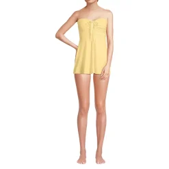 Women's Ruched Multi-Way Mini Swim Dress Swimsuit