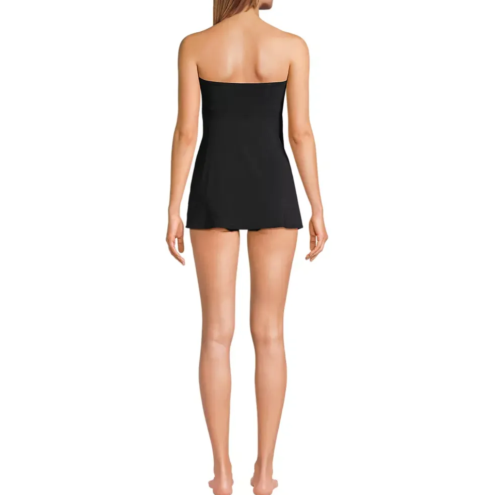 Women's Ruched Multi-Way Mini Swim Dress Swimsuit