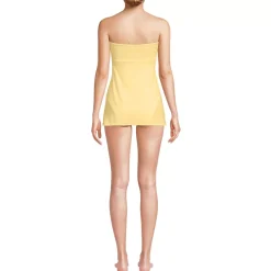 Women's Ruched Multi-Way Mini Swim Dress Swimsuit