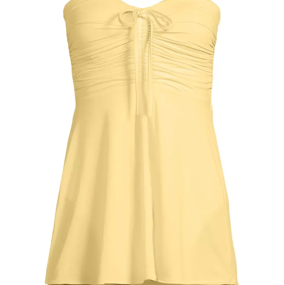 Women's Ruched Multi-Way Mini Swim Dress Swimsuit
