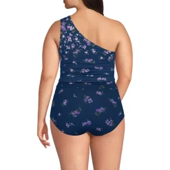 Women's Ruched One Shoulder Midkini Top