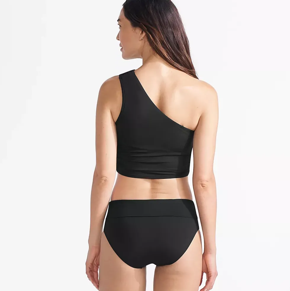 Women's Ruched One Shoulder Midkini Top