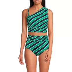Women's Ruched One Shoulder Midkini Top