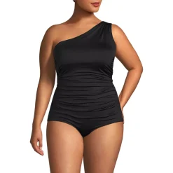 Women's Ruched One Shoulder Midkini Top