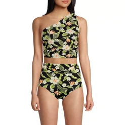 Women's Ruched One Shoulder Midkini Top