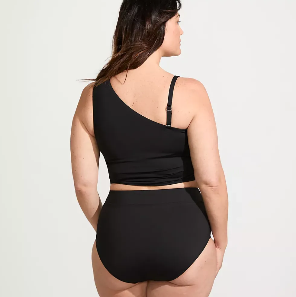 Women's Ruched One Shoulder Midkini Top