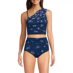 Women's Ruched One Shoulder Midkini Top