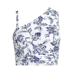 Women's Ruched One Shoulder Midkini Top