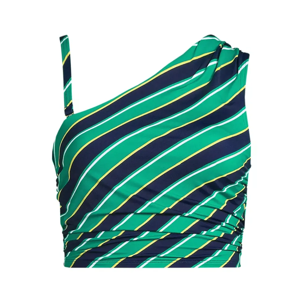 Women's Ruched One Shoulder Midkini Top