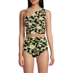 Women's Ruched One Shoulder Midkini Top