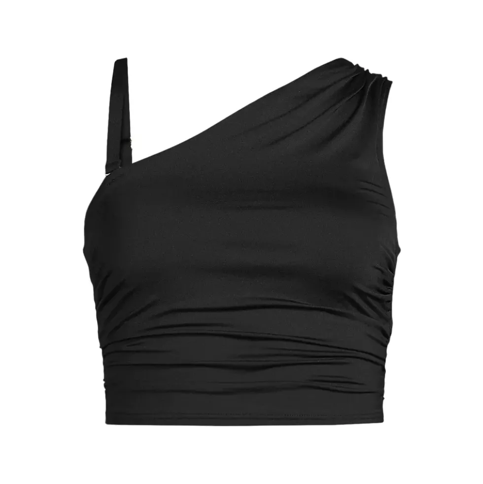 Women's Ruched One Shoulder Midkini Top
