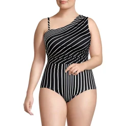 Women's Ruched One Shoulder Midkini Top
