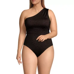 Women's Ruched One Shoulder Midkini Top