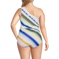 Women's Ruched One Shoulder Midkini Top