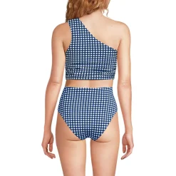 Women's Ruched One Shoulder Midkini Top