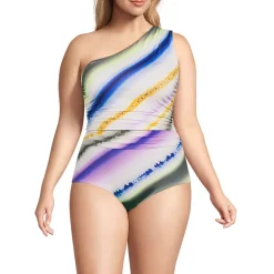 Women's Ruched One Shoulder Midkini Top