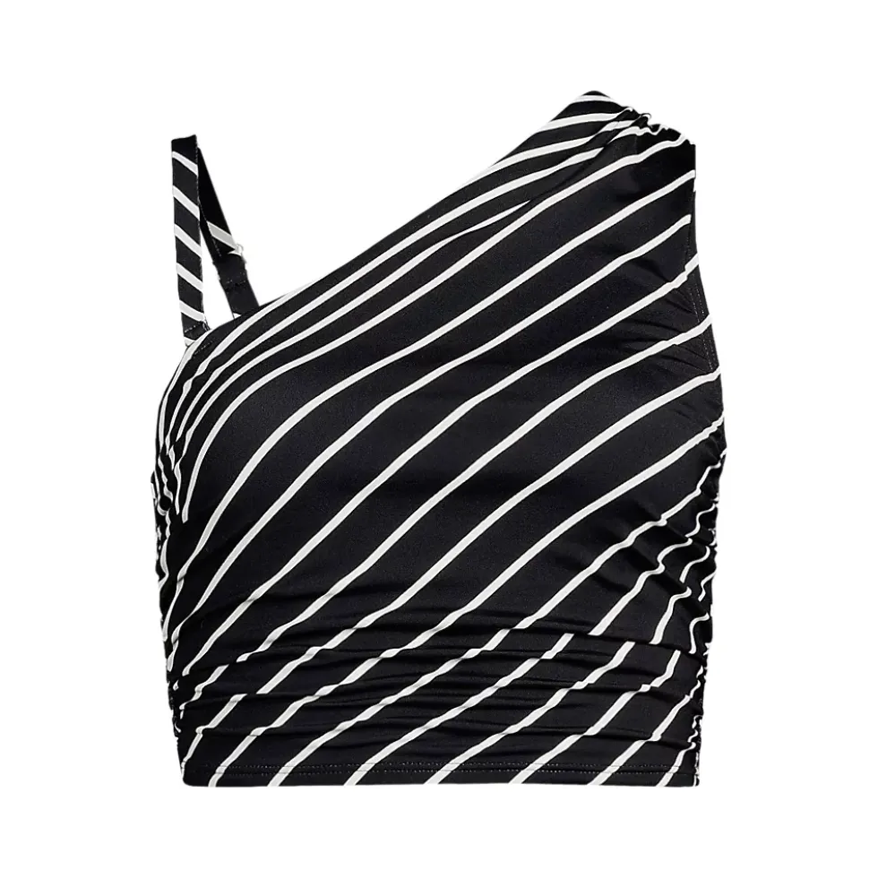 Women's Ruched One Shoulder Midkini Top