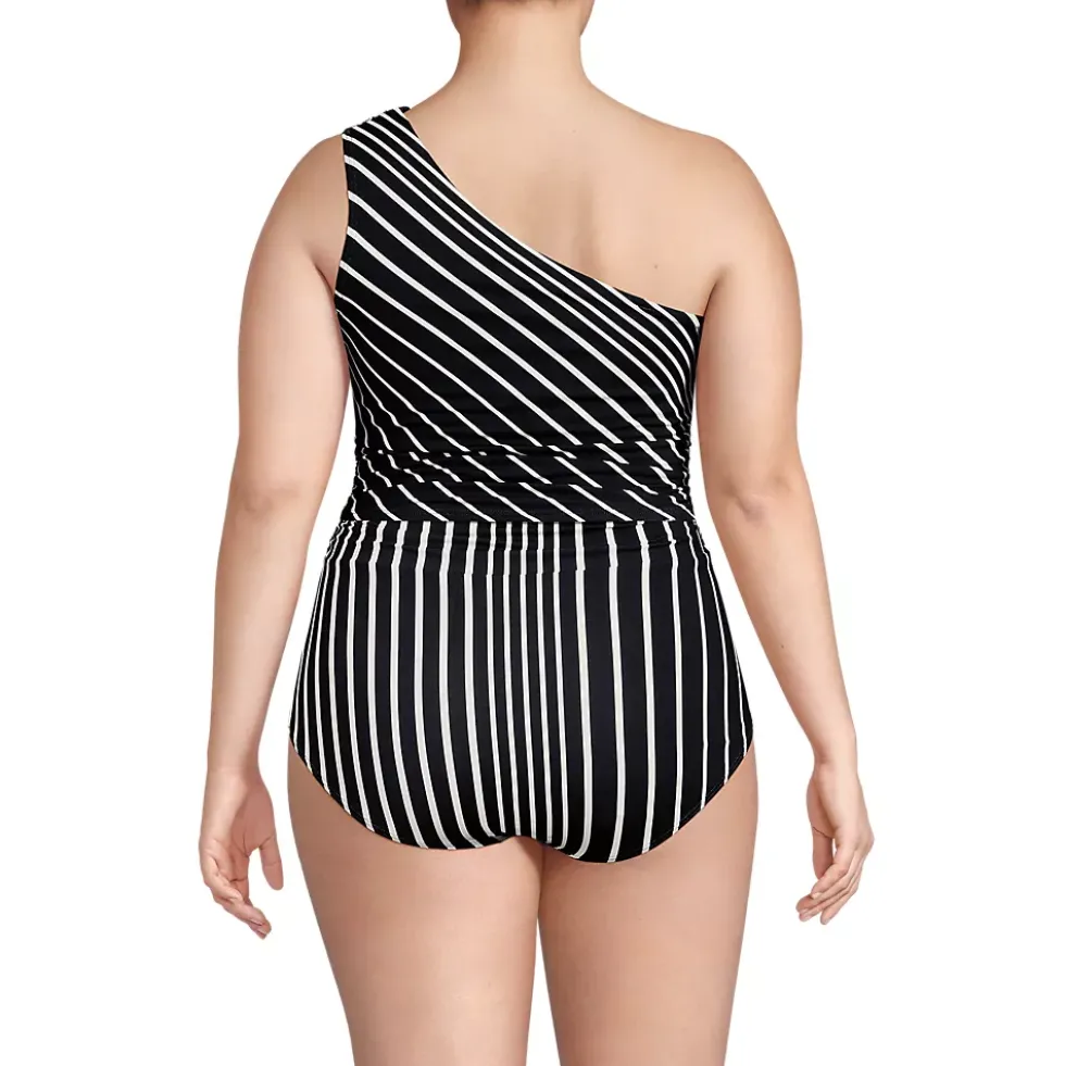 Women's Ruched One Shoulder Midkini Top