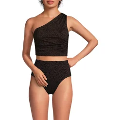 Women's Ruched One Shoulder Midkini Top