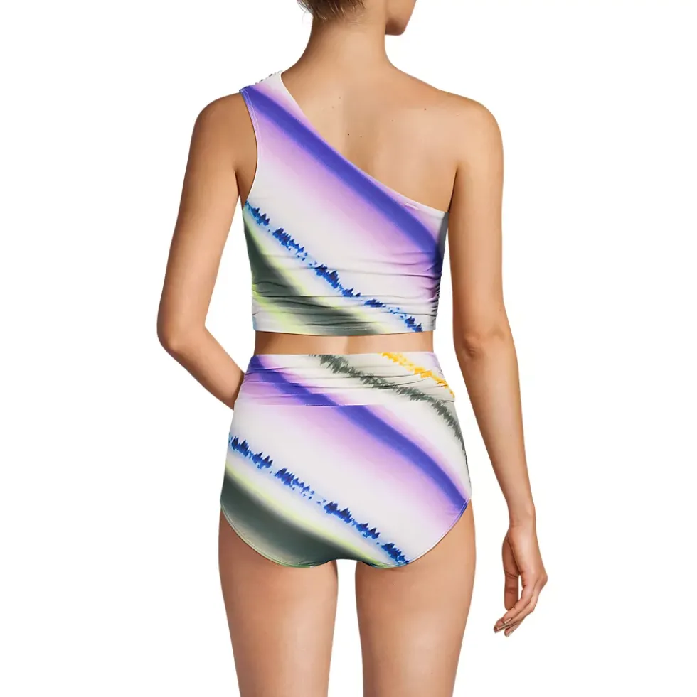 Women's Ruched One Shoulder Midkini Top