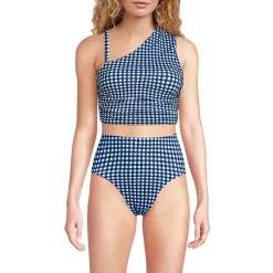 Women's Ruched One Shoulder Midkini Top