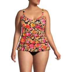 Women's Ruffle Fauxkini One Piece Swimsuit
