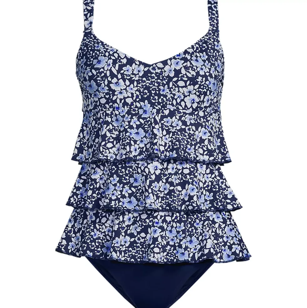 Women's Ruffle Fauxkini One Piece Swimsuit