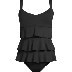 Women's Ruffle Fauxkini One Piece Swimsuit