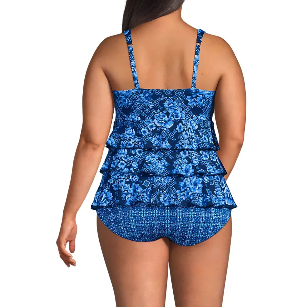 Women's Ruffle Fauxkini One Piece Swimsuit