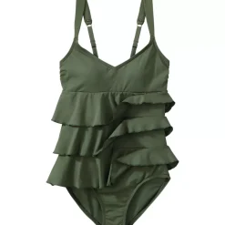 Women's Ruffle Fauxkini One Piece Swimsuit