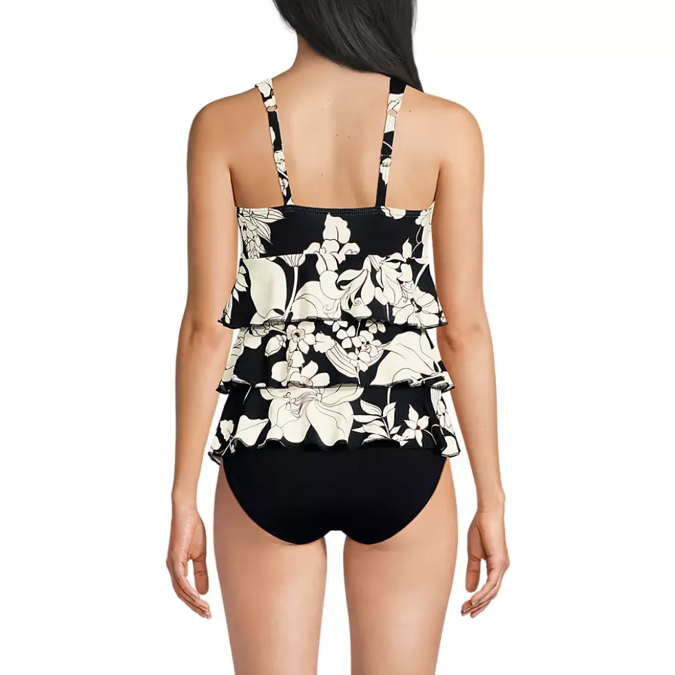 Women's Ruffle Fauxkini One Piece Swimsuit