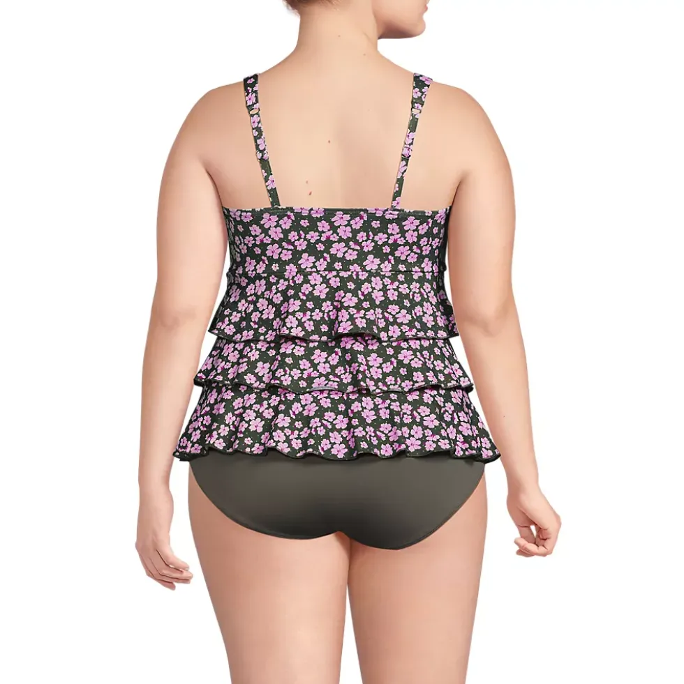 Women's Ruffle Fauxkini One Piece Swimsuit