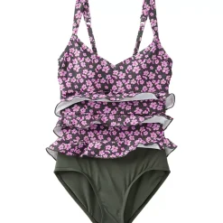 Women's Ruffle Fauxkini One Piece Swimsuit