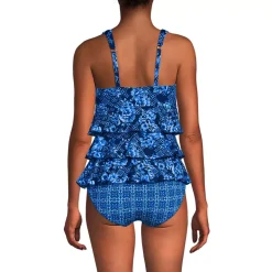 Women's Ruffle Fauxkini One Piece Swimsuit