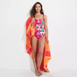 Women's Ruffle Fauxkini One Piece Swimsuit