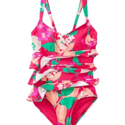 Women's Ruffle Fauxkini One Piece Swimsuit