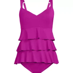 Women's Ruffle Fauxkini One Piece Swimsuit
