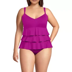 Women's Ruffle Fauxkini One Piece Swimsuit