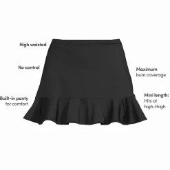 Women's Ruffle Hem Mini Swim Skirt