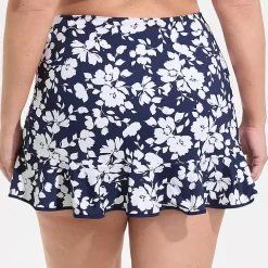 Women's Ruffle Hem Mini Swim Skirt