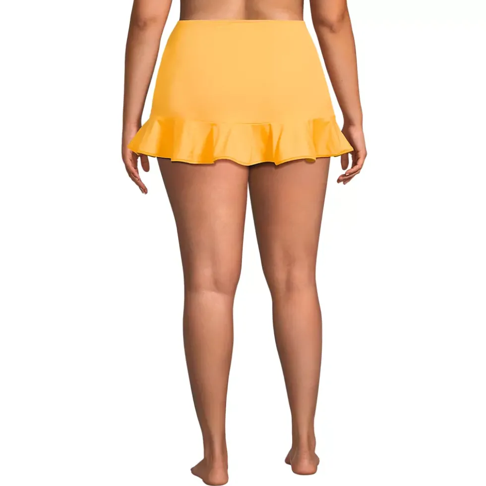 Women's Ruffle Hem Mini Swim Skirt